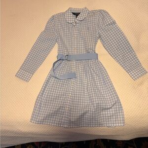 Polo by Ralph Lauren Light Blue Checkered Kids Dress